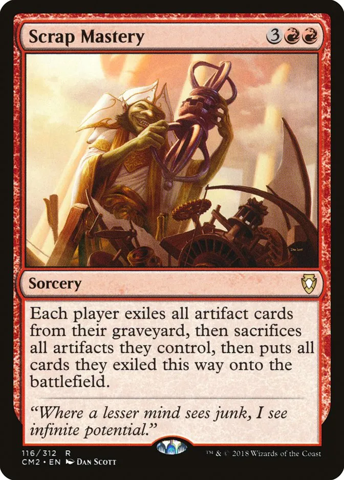 2018 Commander Anthology Volume II Scrap Mastery rare #116 rare card image