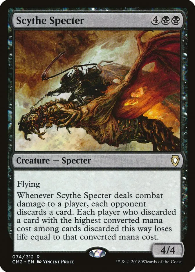 2018 Commander Anthology Volume II Scythe Specter rare #74 rare card image