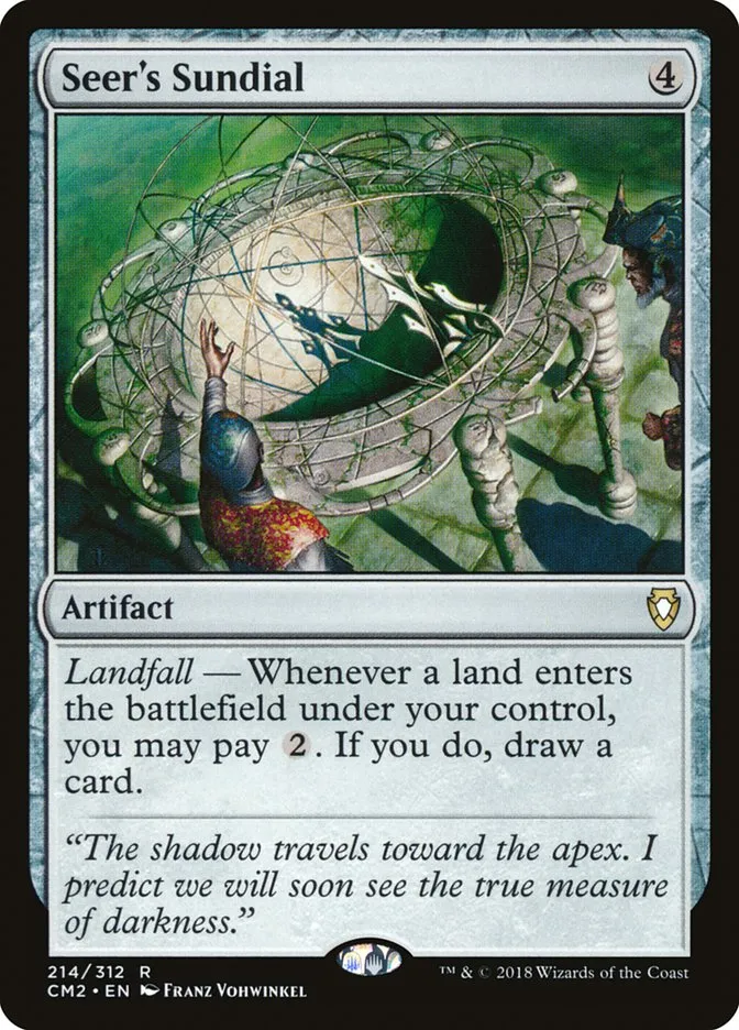2018 Commander Anthology Volume II Seer's Sundial #214 rare card image