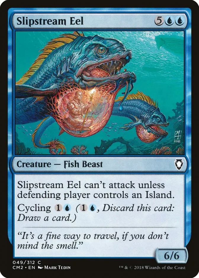 2018 Commander Anthology Volume II Slipstream Eel common #49 common card image