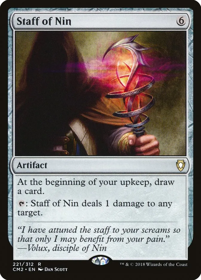 2018 Commander Anthology Volume II Staff of Nin #221 rare card image