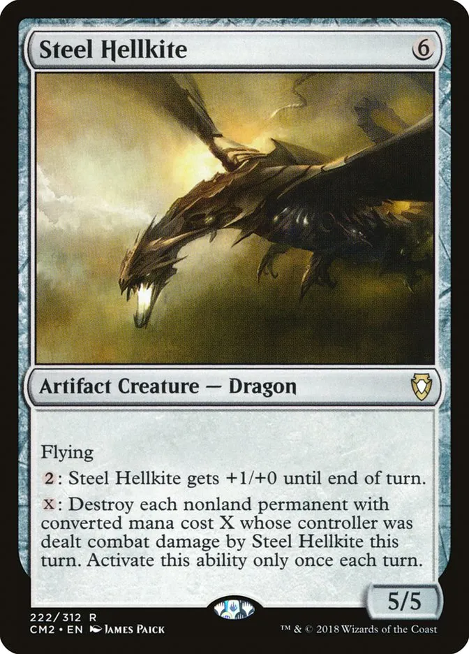 2018 Commander Anthology Volume II Steel Hellkite #222 rare card image