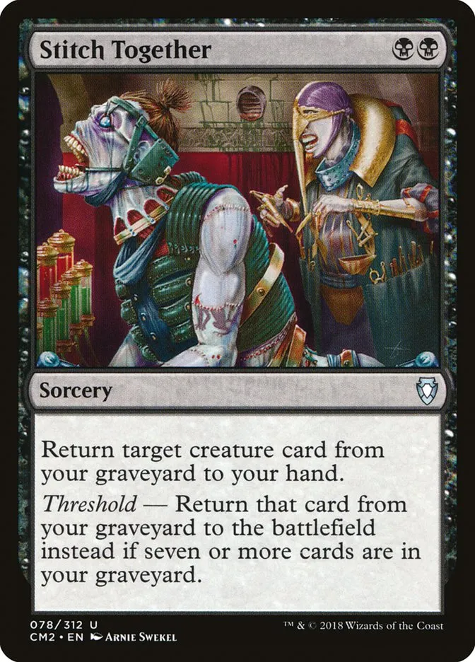 2018 Commander Anthology Volume II Stitch Together uncommon #78 uncommon card image