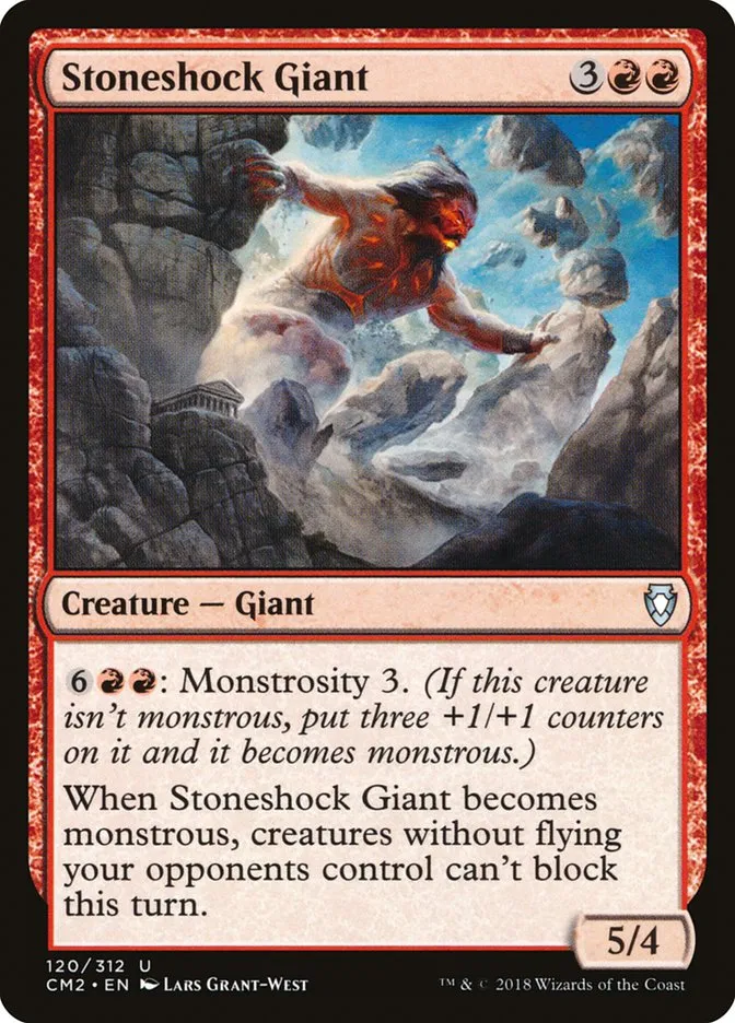 2018 Commander Anthology Volume II Stoneshock Giant #120 uncommon card image