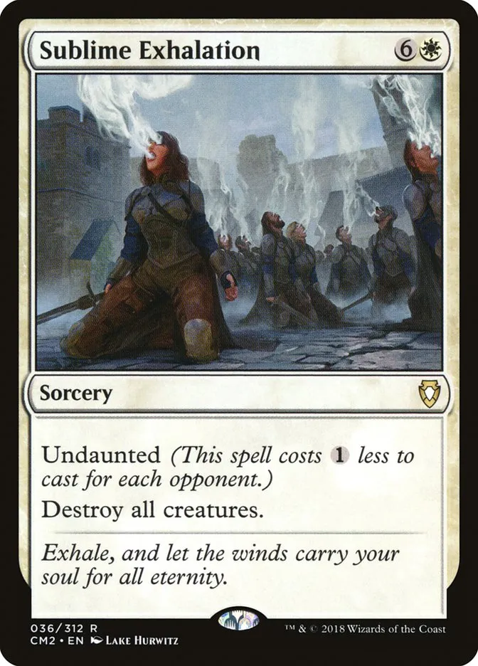 2018 Commander Anthology Volume II Sublime Exhalation rare #36 rare card image