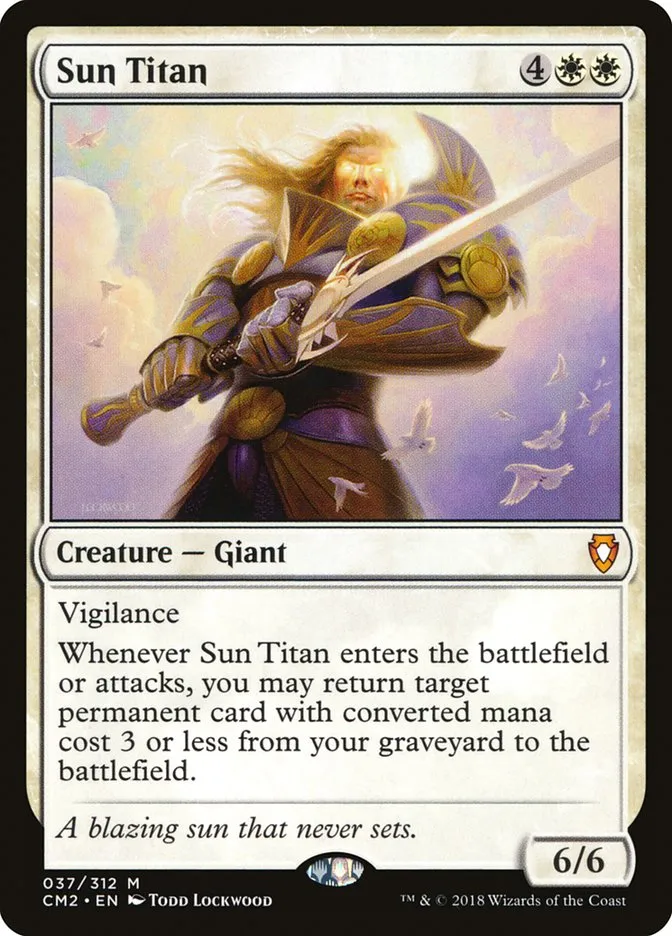 2018 Commander Anthology Volume II Sun Titan mythic #37 mythic card image