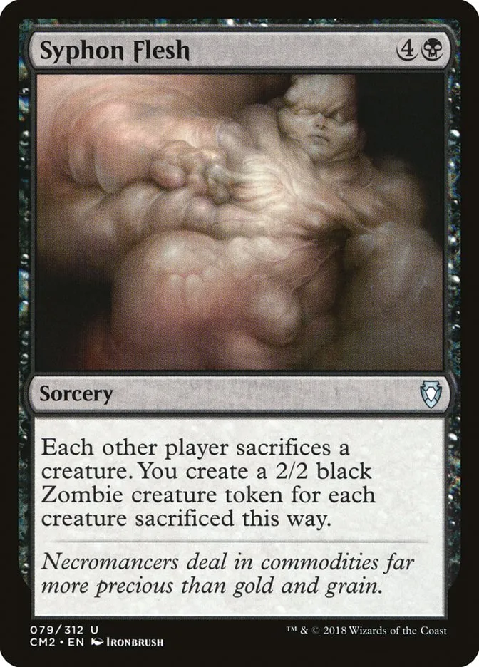 2018 Commander Anthology Volume II Syphon Flesh uncommon #79 uncommon card image