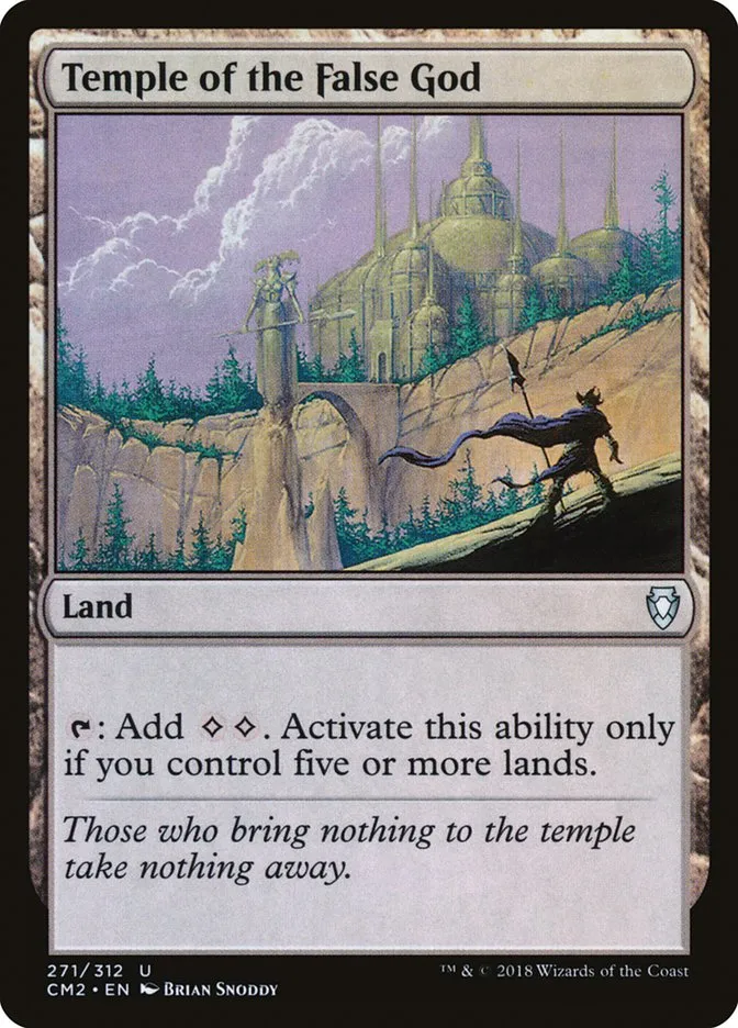 2018 Commander Anthology Volume II Temple of the False God uncommon #271 uncommon card image