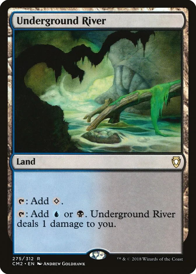 2018 Commander Anthology Volume II Underground River rare #275 rare card image