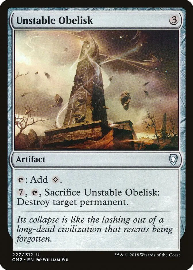 2018 Commander Anthology Volume II Unstable Obelisk #227 uncommon card image