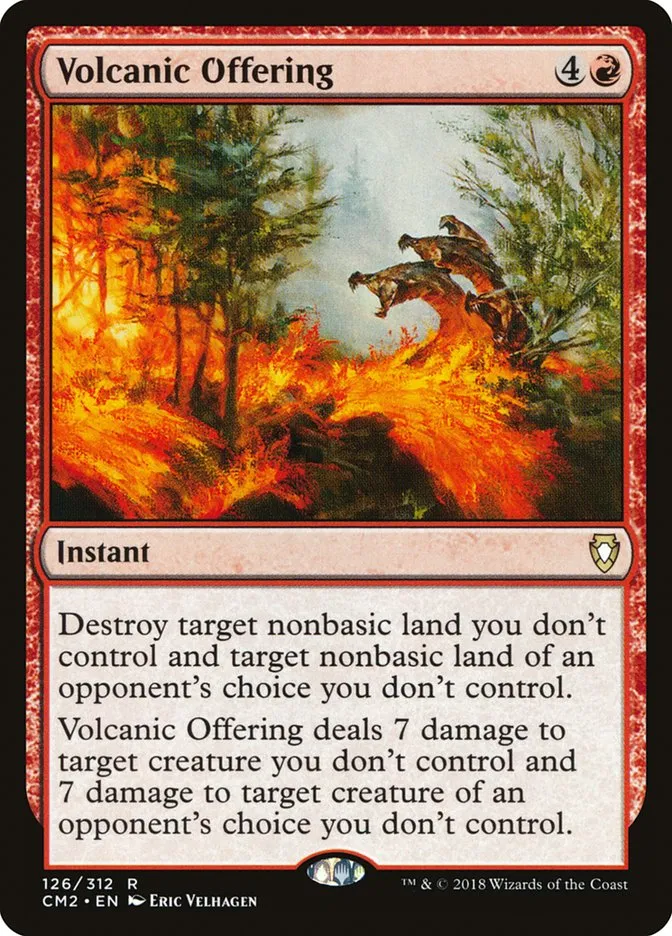 2018 Commander Anthology Volume II Volcanic Offering #126 rare card image