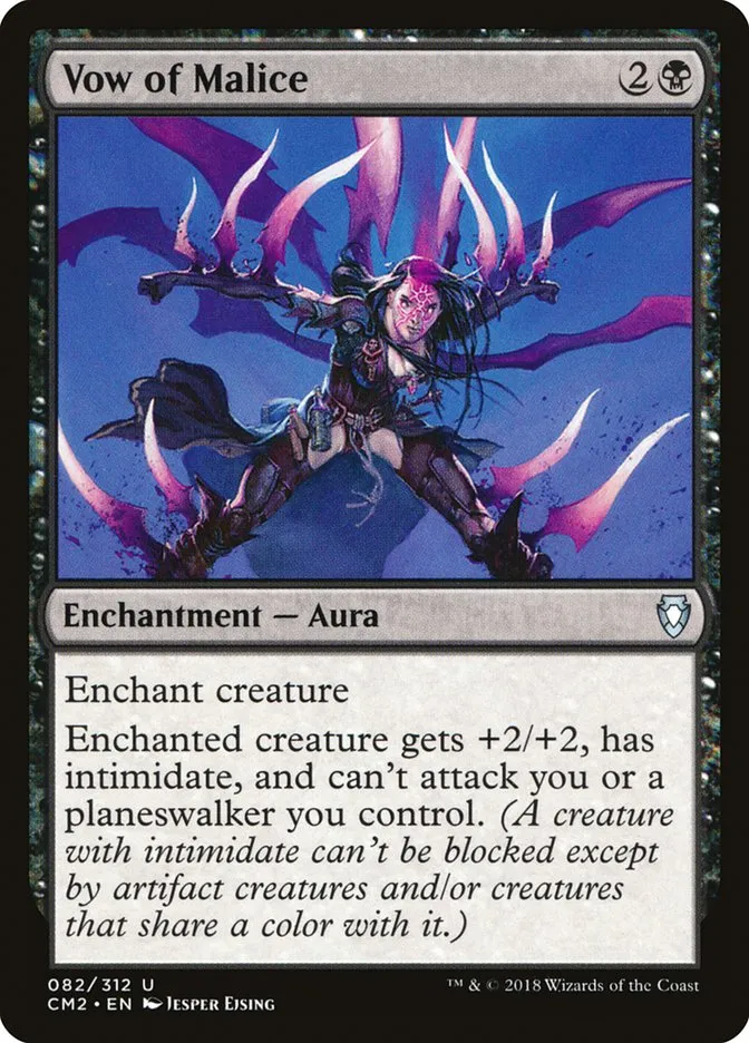 2018 Commander Anthology Volume II Vow of Malice #82 uncommon card image