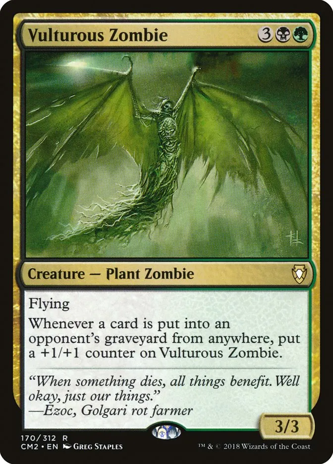 2018 Commander Anthology Volume II Vulturous Zombie #170 rare card image