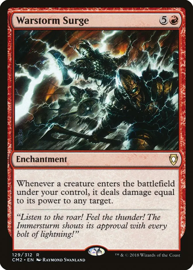 2018 Commander Anthology Volume II Warstorm Surge #129 rare card image