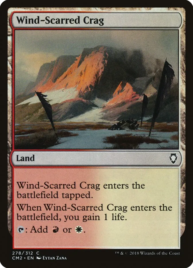 2018 Commander Anthology Volume II Wind-Scarred Crag common #278 common card image