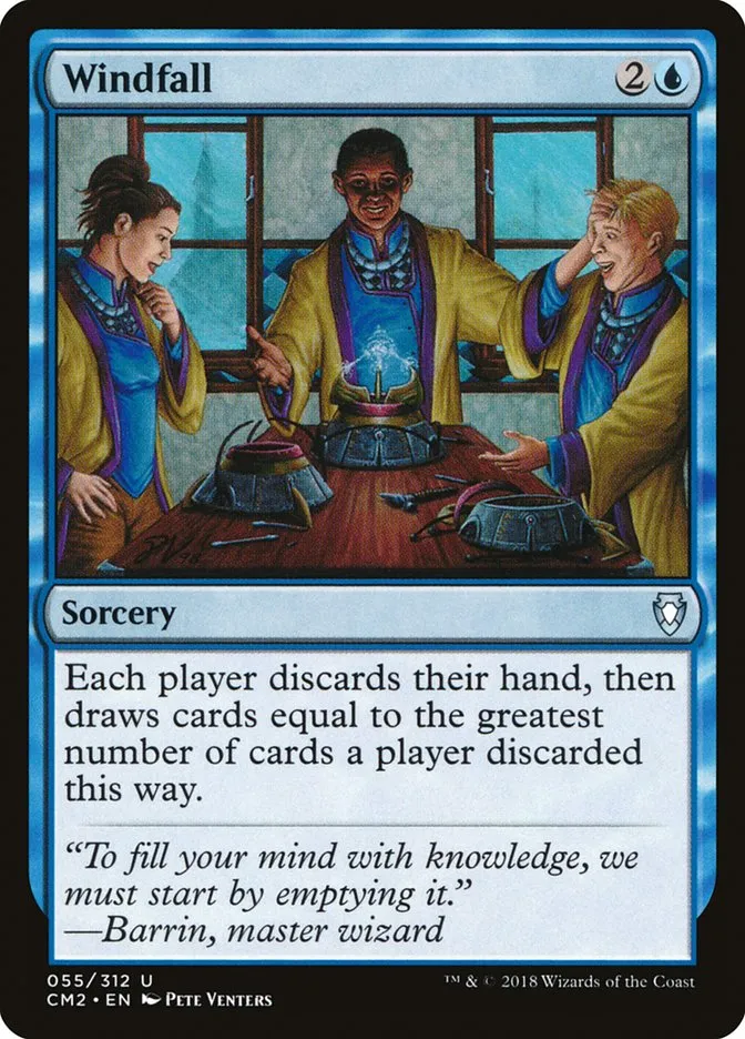 2018 Commander Anthology Volume II Windfall uncommon #55 uncommon card image