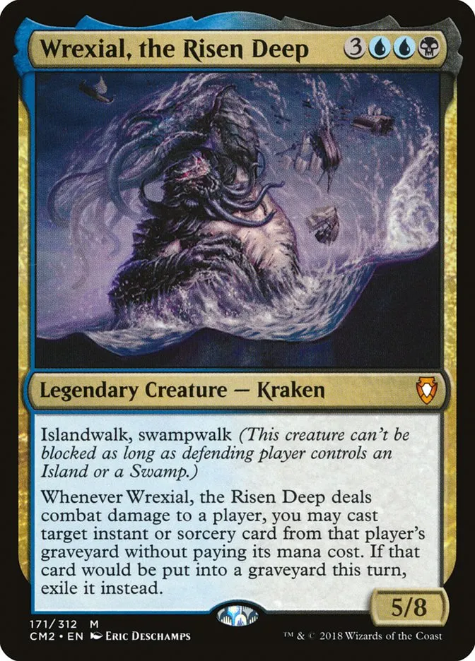 2018 Commander Anthology Volume II Wrexial, the Risen Deep mythic #171 mythic card image