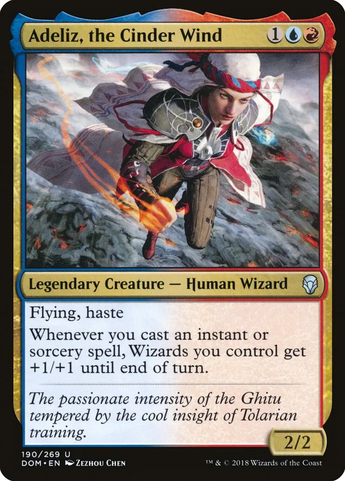 2018 Dominaria Adeliz, the Cinder Wind #190 uncommon card image