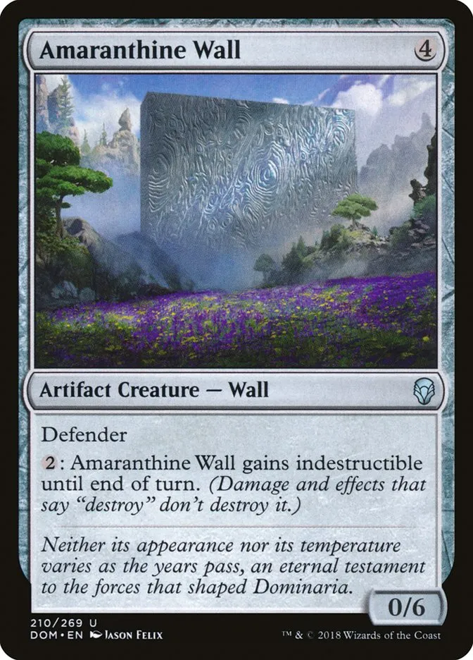 2018 Dominaria Amaranthine Wall #210 uncommon card image