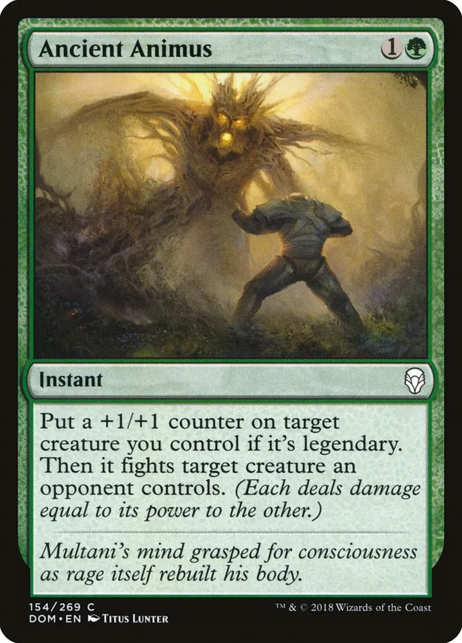 2018 Dominaria Ancient Animus common #154 common card image