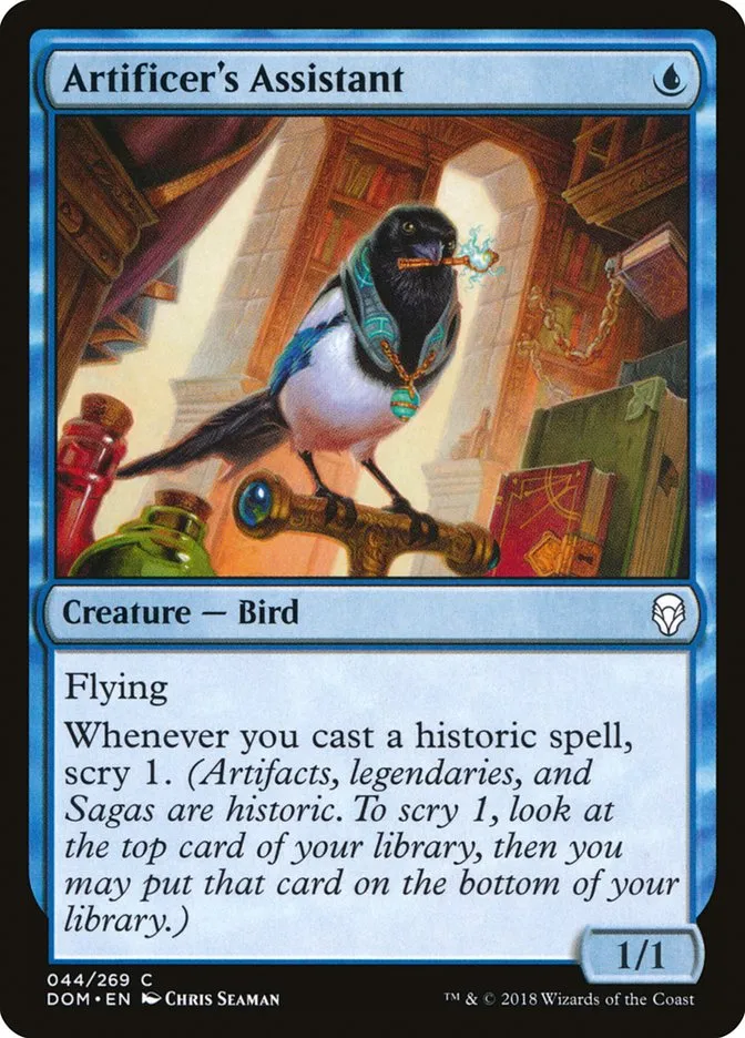 2018 Dominaria Artificer's Assistant #44 common card image