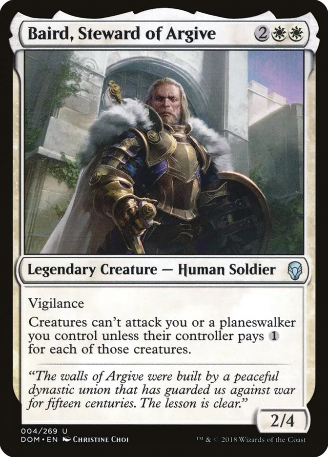 2018 Dominaria Baird, Steward of Argive #4 uncommon card image