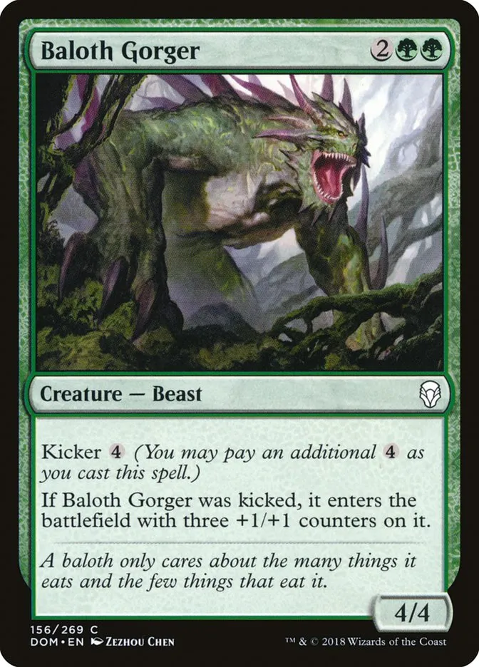2018 Dominaria Baloth Gorger common #156 common card image