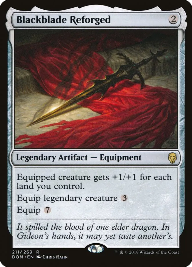 2018 Dominaria Blackblade Reforged [Pre-Release] rare #211 rare card image