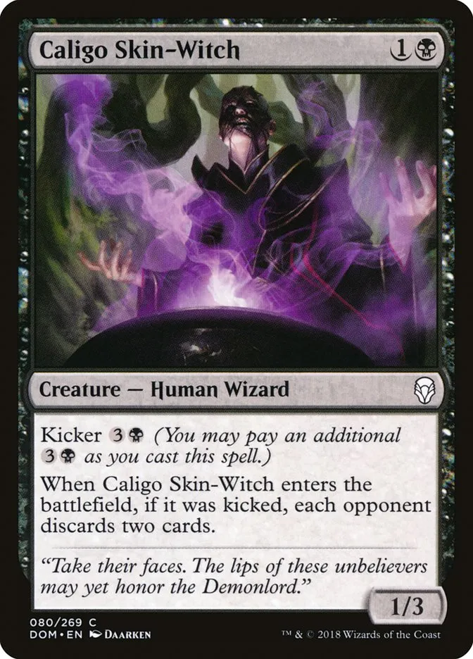 2018 Dominaria Caligo Skin-Witch #80 common card image