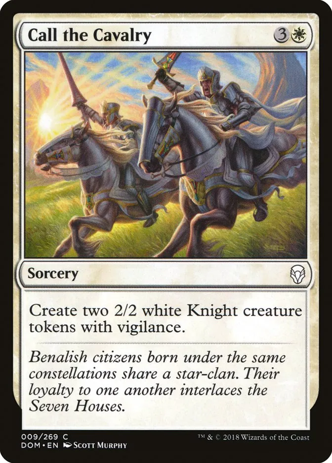 2018 Dominaria Call the Cavalry #9 common card image