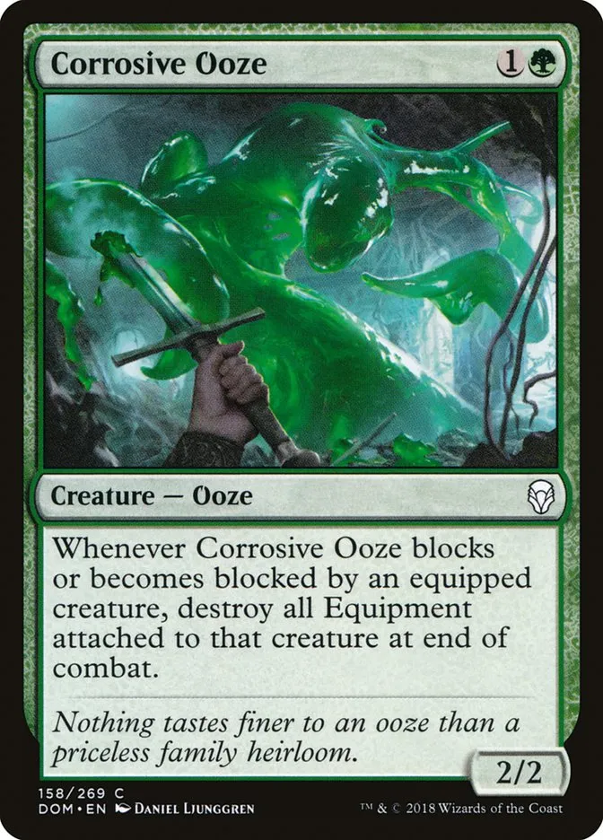2018 Dominaria Corrosive Ooze #158 common card image
