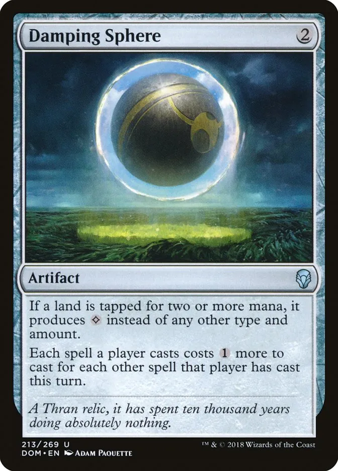2018 Dominaria Damping Sphere uncommon #213 uncommon card image