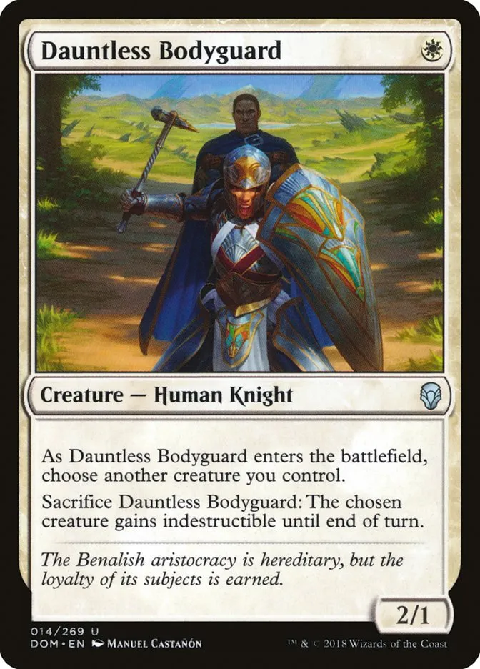 2018 Dominaria Dauntless Bodyguard #14 uncommon card image
