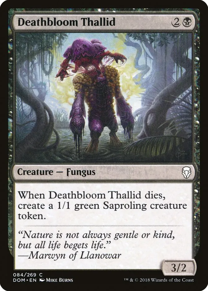 2018 Dominaria Deathbloom Thallid common #84 common card image