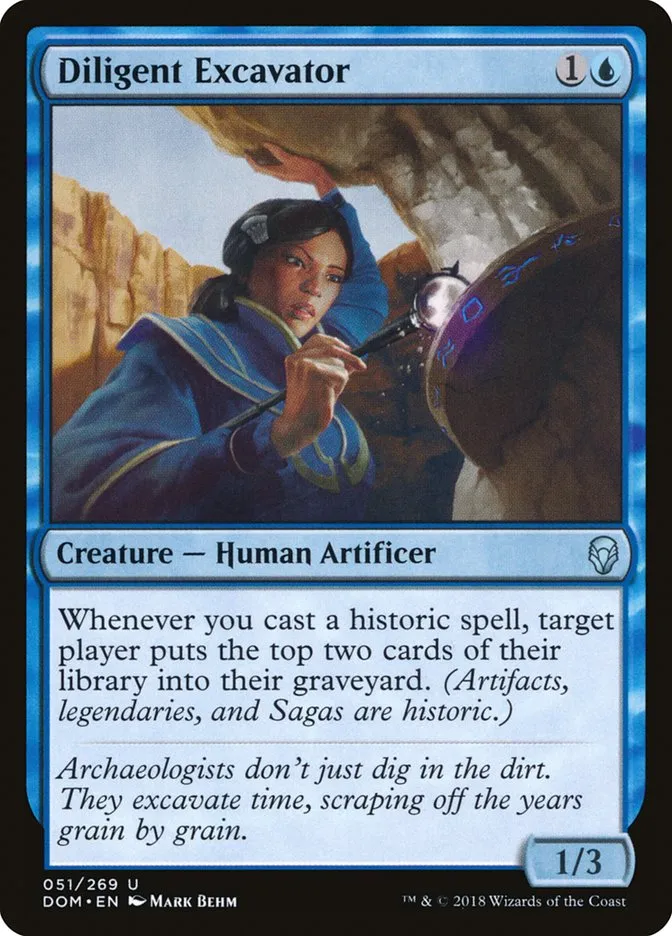 2018 Dominaria Diligent Excavator #51 uncommon card image