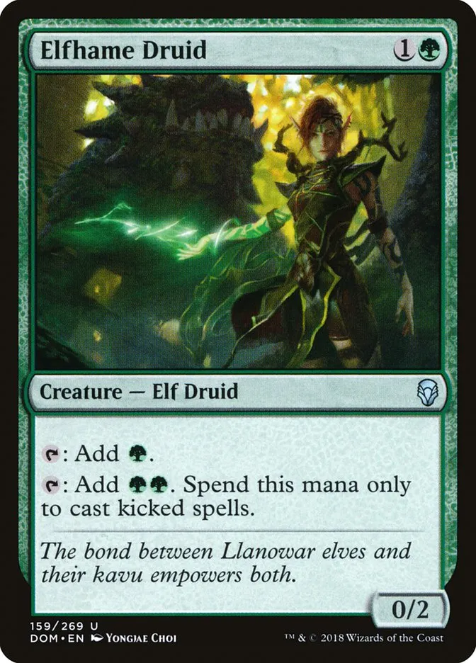 2018 Dominaria Elfhame Druid #159 uncommon card image