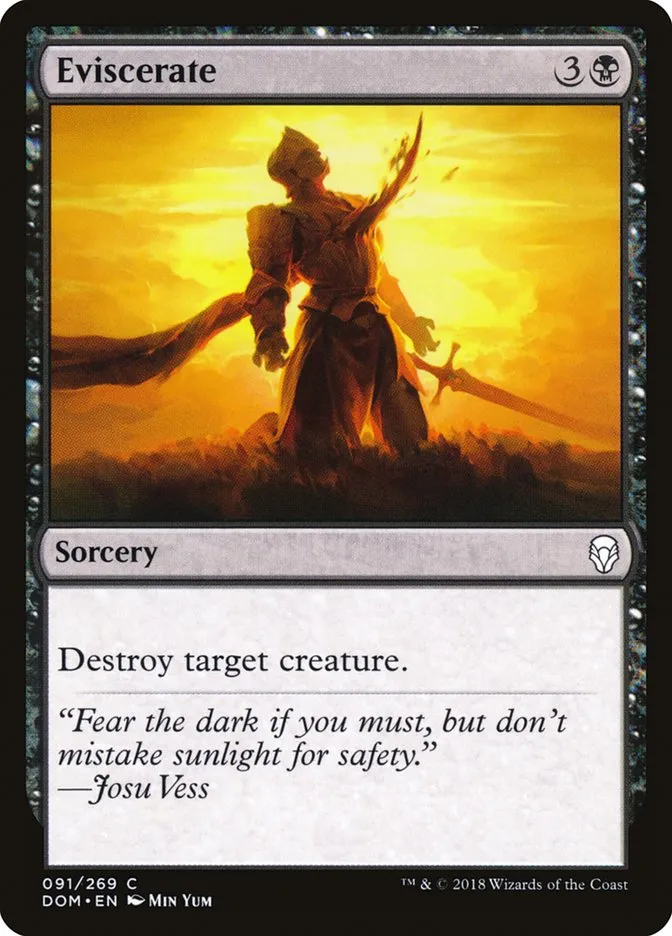 2018 Dominaria Eviscerate common #91 common card image