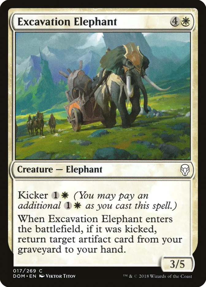 2018 Dominaria Excavation Elephant #17 common card image