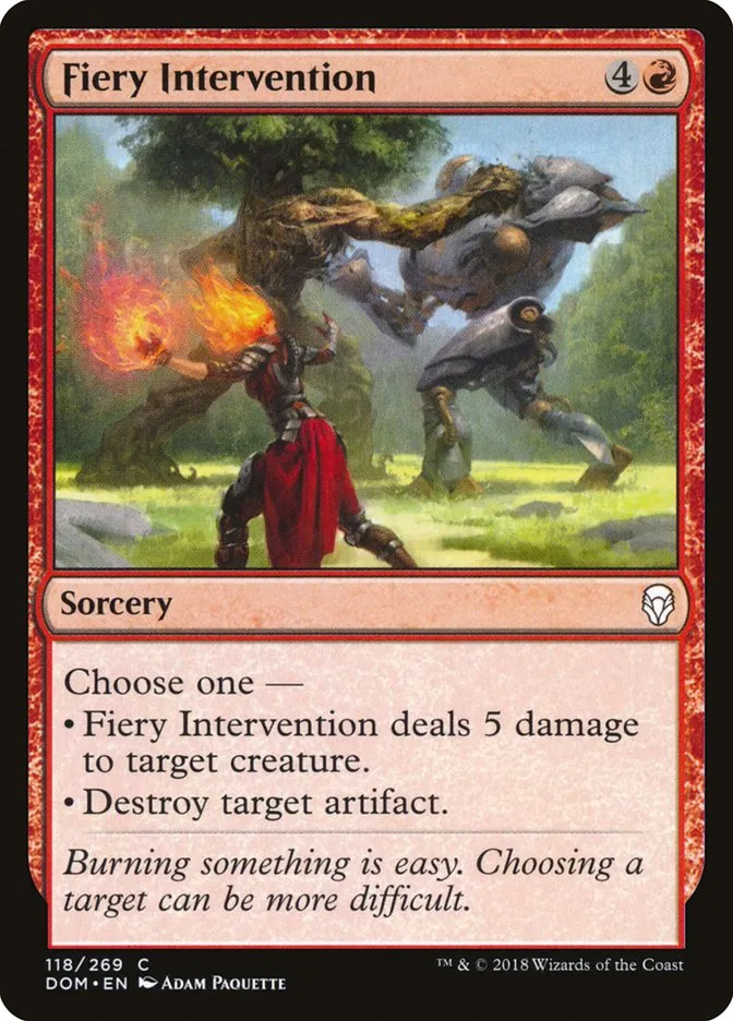 2018 Dominaria Fiery Intervention common #118 common card image