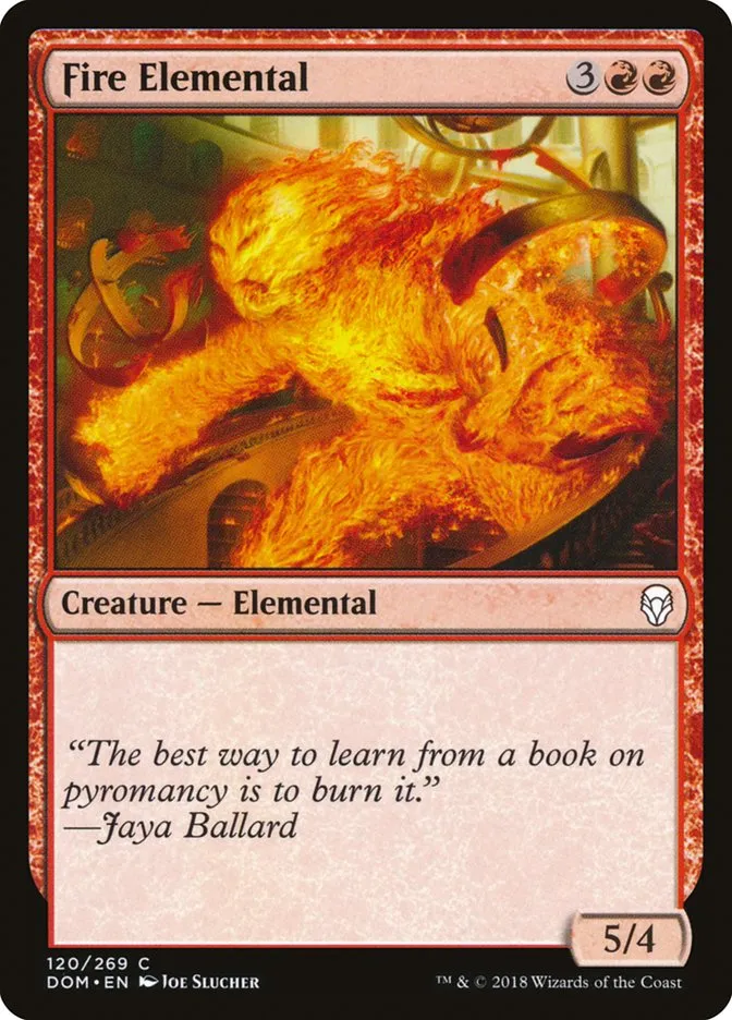 2018 Dominaria Fire Elemental common #120 common card image