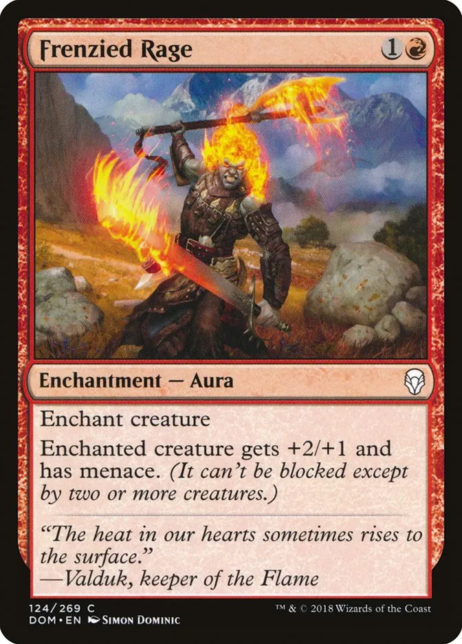 2018 Dominaria Frenzied Rage #124 common card image