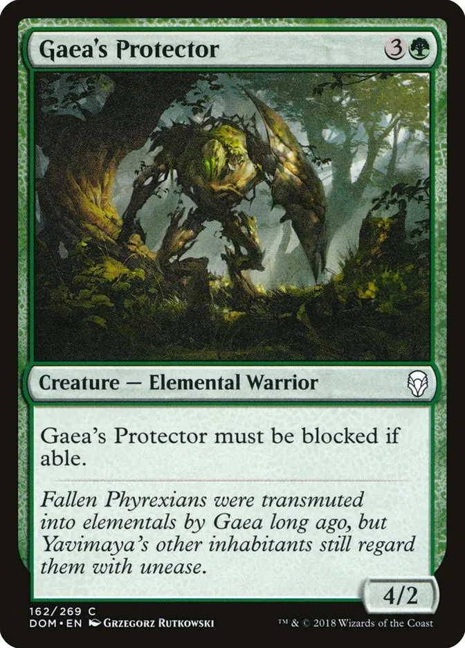 2018 Dominaria Gaea's Protector common #162 common card image