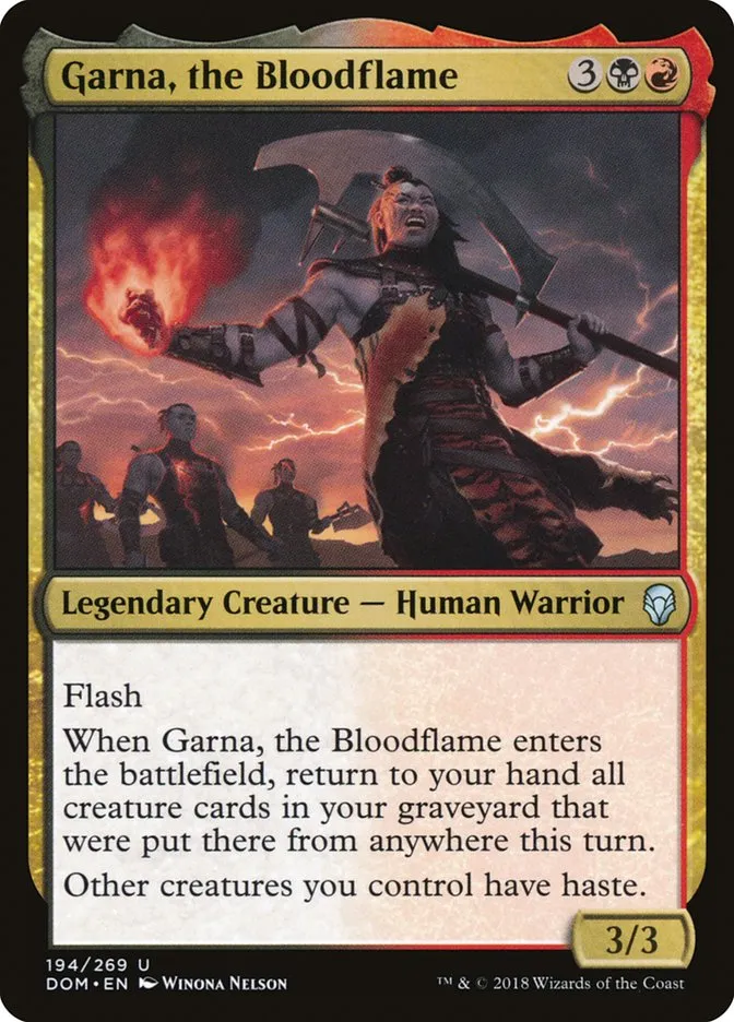 2018 Dominaria Garna, the Bloodflame #194 uncommon card image