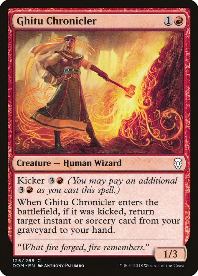2018 Dominaria Ghitu Chronicler #125 common card image