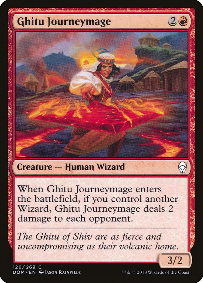 2018 Dominaria Ghitu Journeymage #126 common card image
