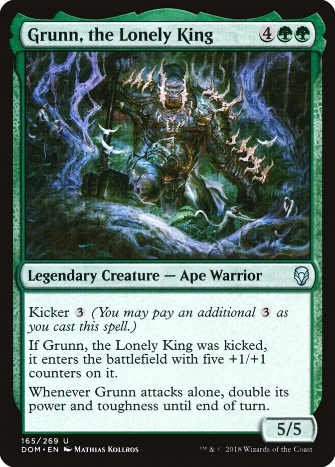 2018 Dominaria Grunn, the Lonely King [Foil] uncommon #165 uncommon card image