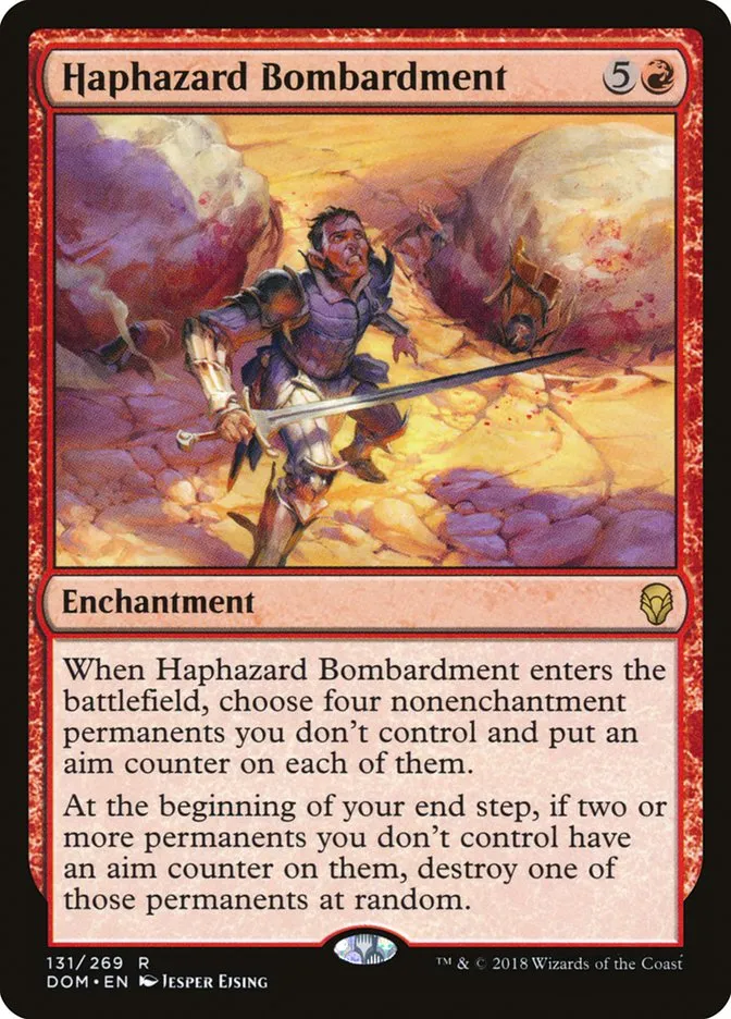 2018 Dominaria Haphazard Bombardment #131 rare card image
