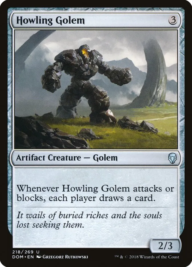 2018 Dominaria Howling Golem uncommon #218 uncommon card image