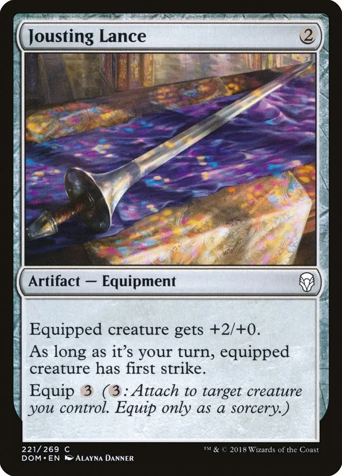 2018 Dominaria Jousting Lance #221 common card image