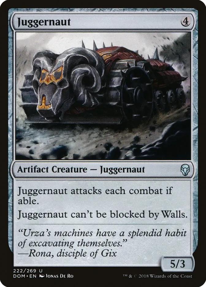 2018 Dominaria Juggernaut uncommon #222 uncommon card image
